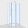 Box doccia angolare scorrevole, apertura centrale, misura cm.80x80 (riducibile da cm.68 a cm.80)
