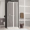 Box Doccia a Soffietto 3 Lati, Apertura Centrale, 70x70x70 cm riducibile, Altezza 185 cm
