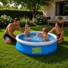 Piscina Fuori Terra Rotonda Gonfiabile per Bambini, Facile da installare, Pareti laterali a 3 strati