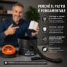 Aspiracenere con Filtro Lavabile, Bidone Raccogli Cenere con Tubo Acciaio Flessibile, Ideale per Caminetti, Stufe, ecc
