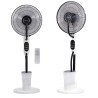 Ventilatore a piantana oscillante nebulizzatore d’acqua con telecomando e timer, autonomia fino a 8 ore