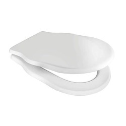 Sedile Copriwater Tavoletta Coprivaso Compatibile Cielo Windsor Royal Althea Bianco in Poliestere Alta Qualità e Resistente