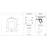 Tavoletta WC da Bagno, Copriwater Compatibile per Tesi Ideal Standard, Colore Bianco