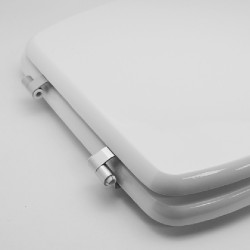 Copriwater Tavoletta Sedile WC per Disabili Universale, colore Bianco