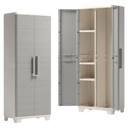 Armadietto per esterno, portascope, con 2 ante in pvc, cm.173x68x39