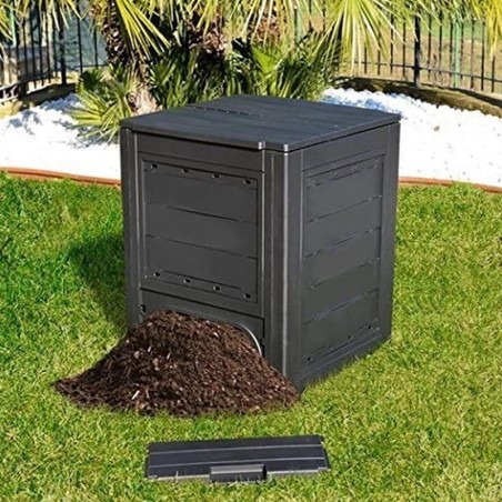 Compostiera da Giardino e per Esterno per Rifiuti Organici, resistente alle intemperie e raggi UV