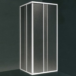 Box doccia angolare scorrevole, apertura centrale, misura cm.80x80 (riducibile da cm.68 a cm.80)
