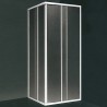 Box doccia angolare scorrevole, apertura centrale, misura cm.80x80 (riducibile da cm.68 a cm.80)