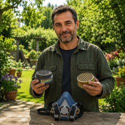 Filtri per Gas e Vapori Organici, contiene Carboni Attivi, Coppia di Filtri di ricambio