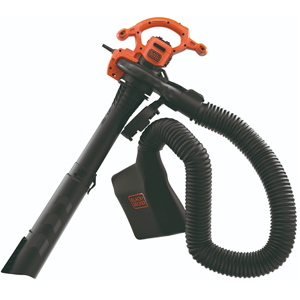 Black+Decker Aspiratore Soffiatore Trituratore per foglie elettrico BEBLV300-QS 3000W, con zaino, alte prestazioni