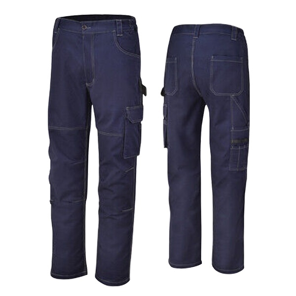 Pantaloni multitasche da lavoro in T/C Twill, triple cuciture. Colore Blu. Beta 7849 BL