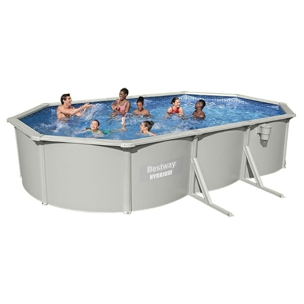 Piscina fuori terra, da giardino, struttura in acciaio, 6.10m x 3.60m x 120cm