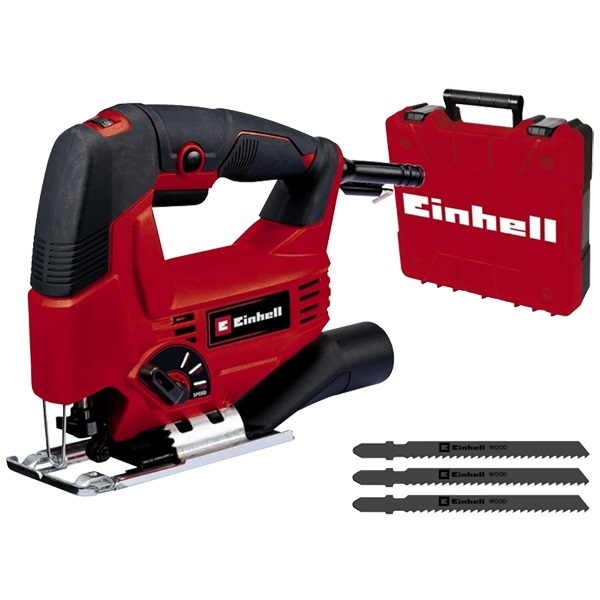Seghetto alternativo 550W,completo di valigetta,3 lame,silenzioso, tagli precisi. Einhell TC-JS 80/1 Kit
