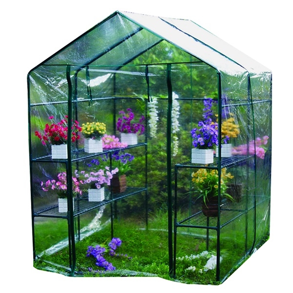Serra da giardino, struttura in acciaio, dimensione 143x143x195cm