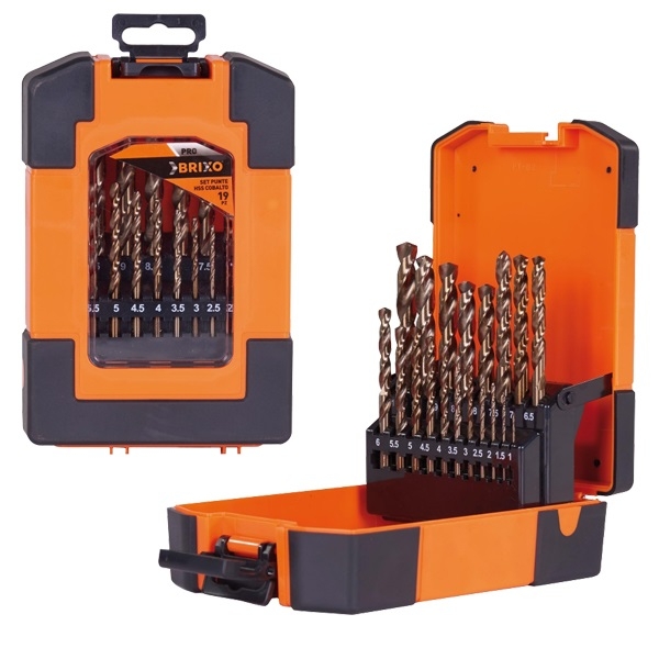 Set di Punte per metallo,per trapano,avvitatore, Hss Cobalto Pz19