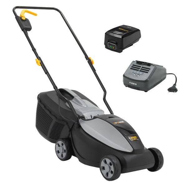 Rasaerba, tosaerba, tagliaerba elettrico a batteria Litio 20 Volt, Nero, 30 cm. Alpina AL 3020