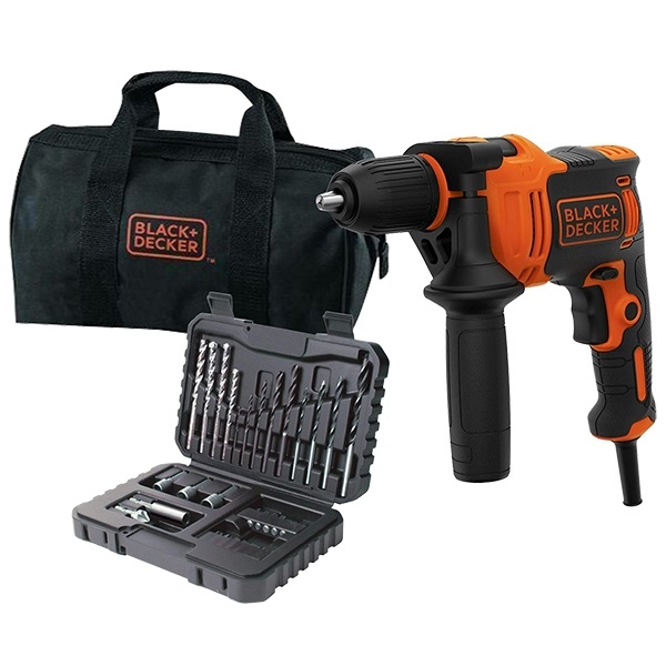 Trapano a Percussione battente 710W con borsa e punte BEH710K. Black+Decker BEH 710 SA32
