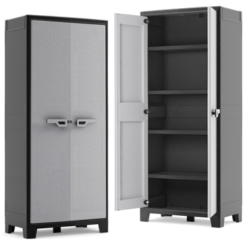 Armadietto per esterno, tuttopiani XL, con 2 ante in resina, cm.182x80x44 Keter Titan