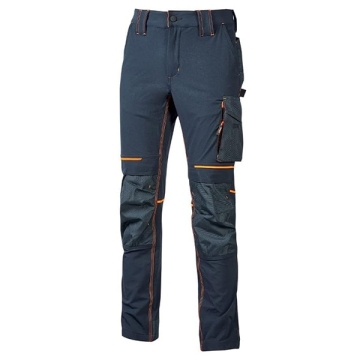 Pantalone U-Power Performance, Modello Atom, Slim Fit Elasticizzato, con Multitasche