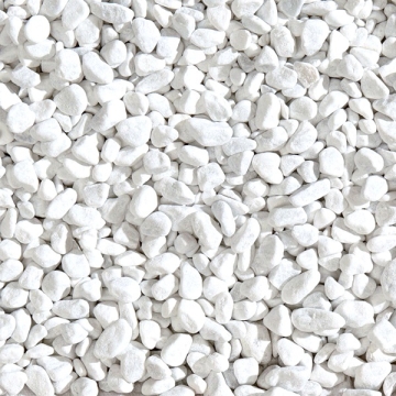 Pietre, sassi, ciottoli di marmo, finitura Bianco Carrara, arredo giardino