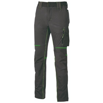 U-Power PANTALONE WORLD, idrorepellente, traspirante, Colore Grigio/Verde